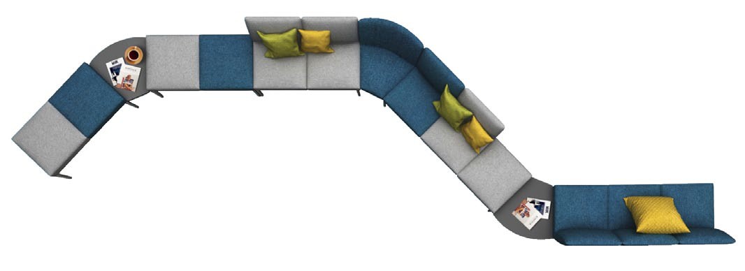 Modular Curved Sofa DIXION Aula 4118