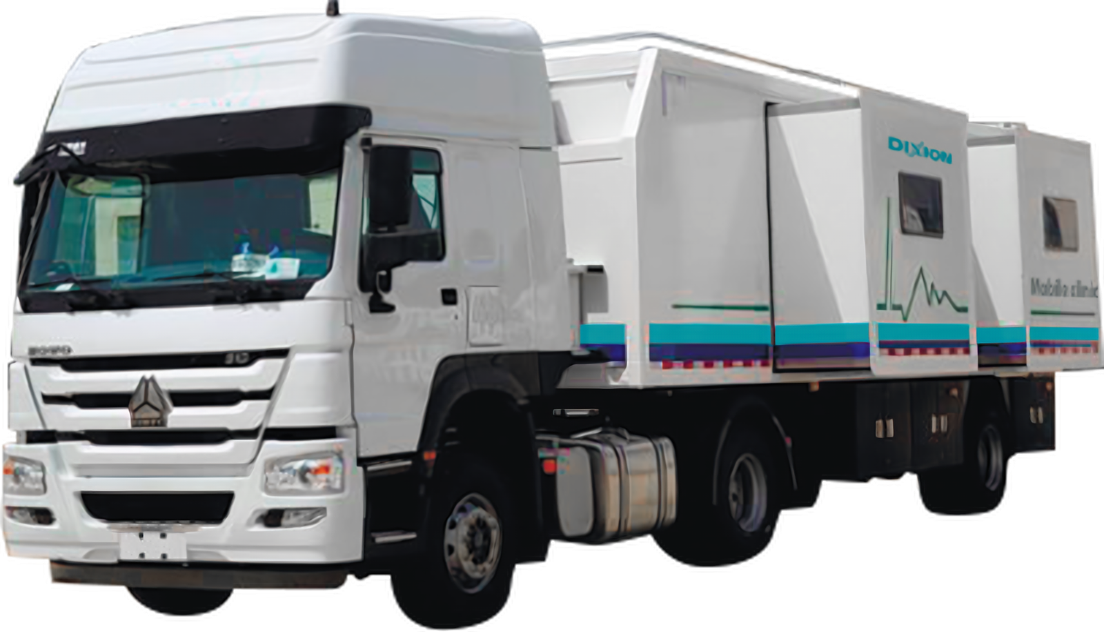 Semi-trailer mobile clinic