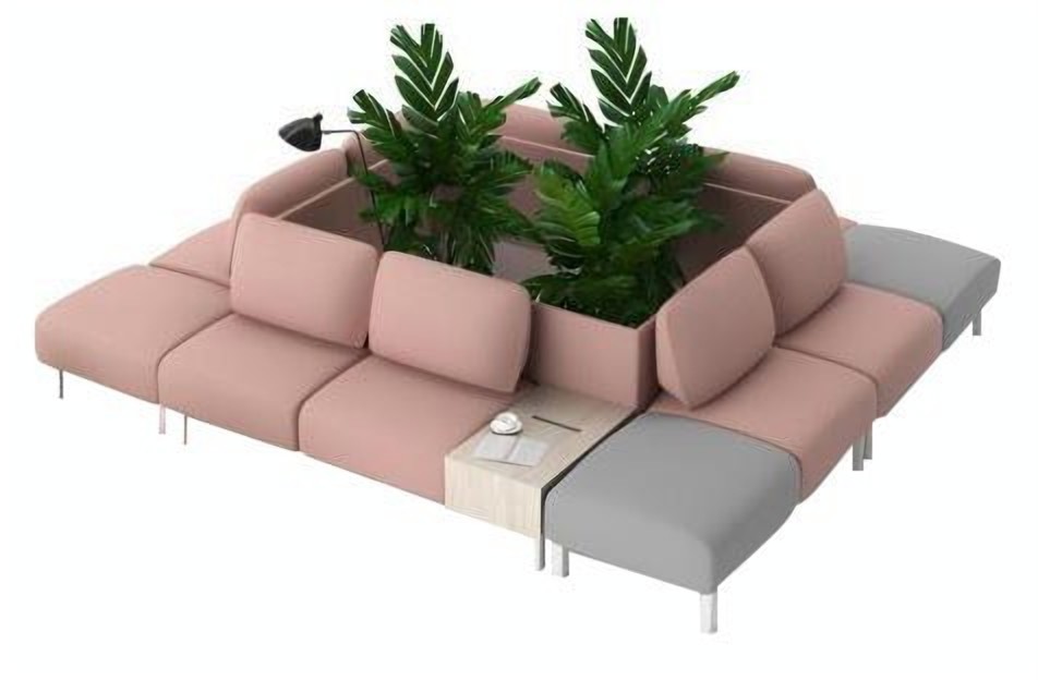 Island Sofa with Planter DIXION Aula 4117
